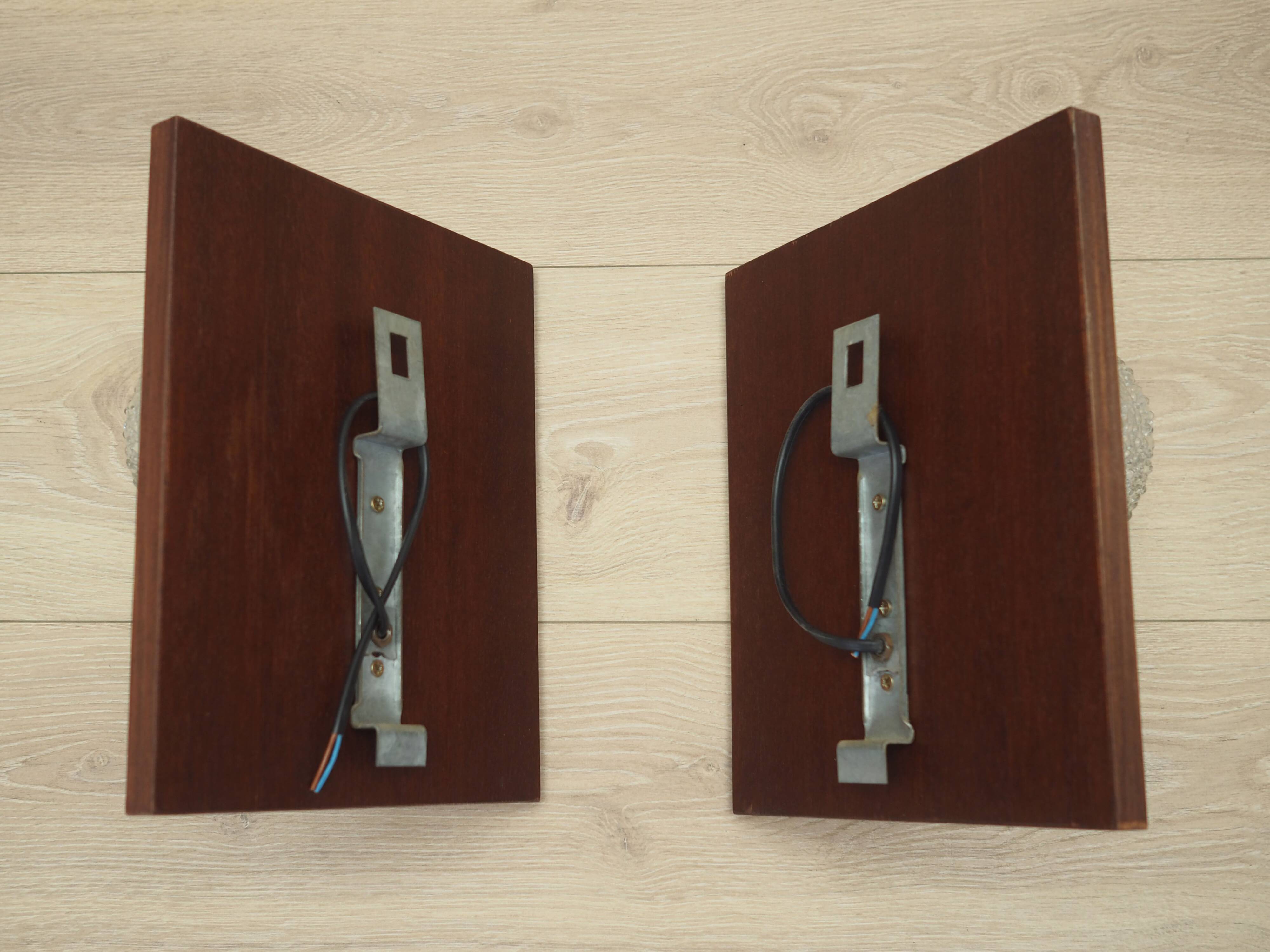 Set of two wall lamps, Danish design, 1970s, production: Denmark