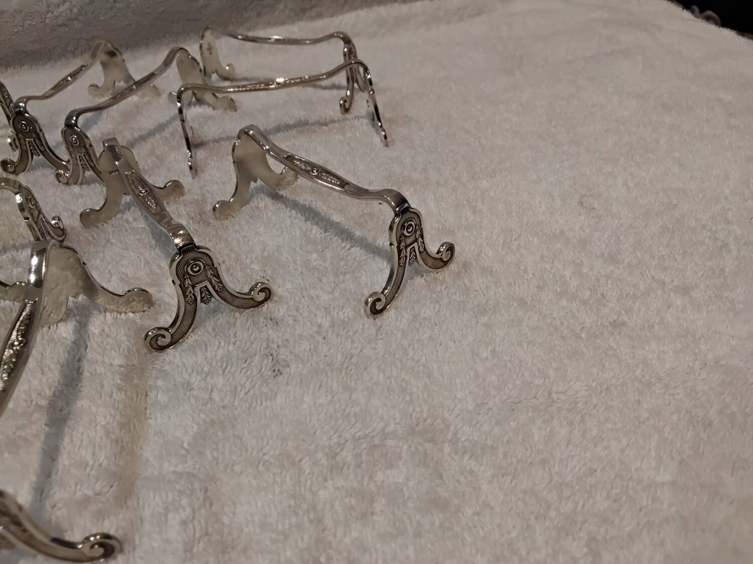 12 silver-plated knife holders Christofle Marie Antoinette LXVI