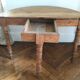 Console ancienne demi lune bois