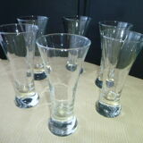 Set of 6 Pastis glasses with gauge