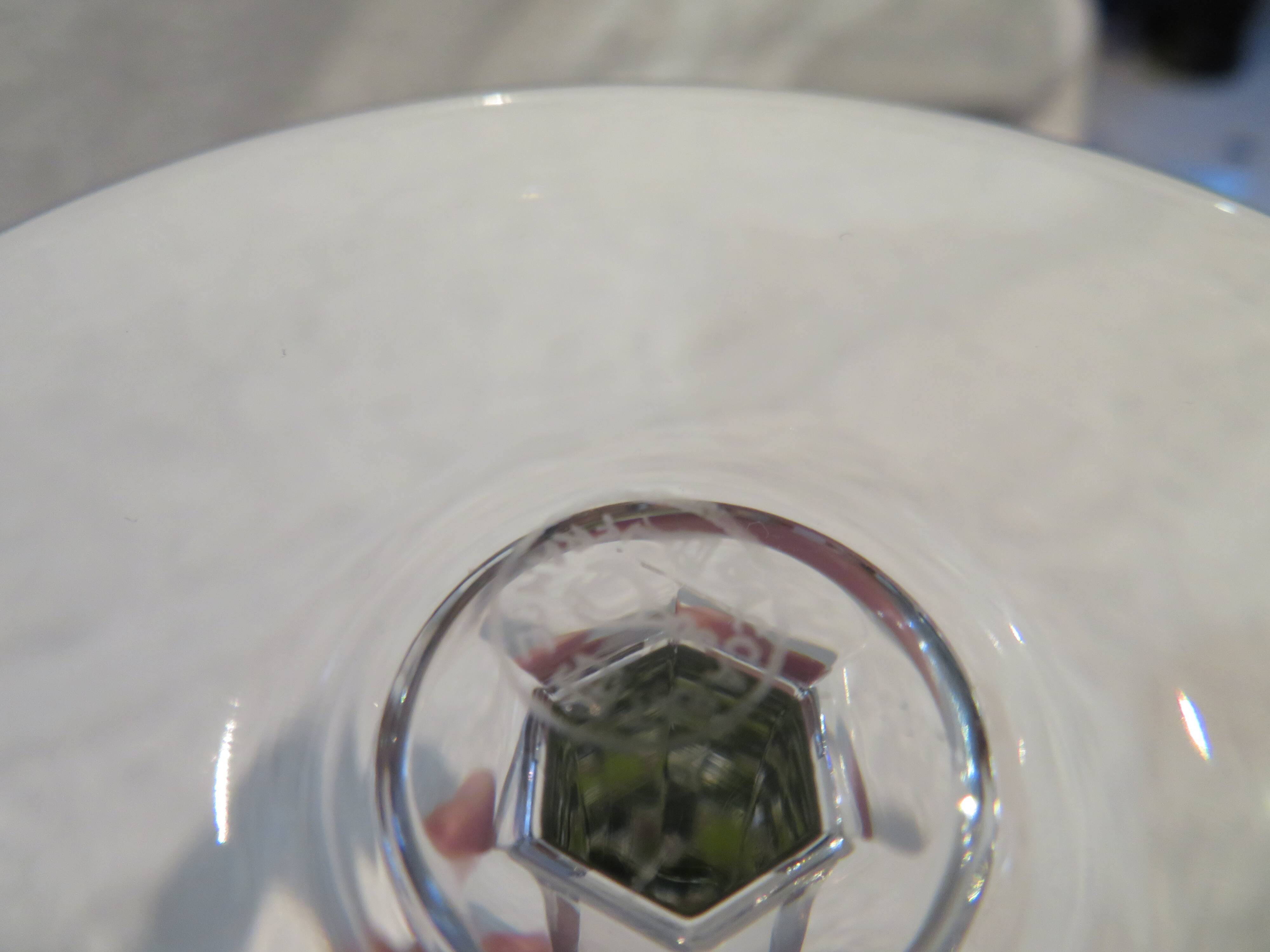 12cl Baccarat crystal wine glass, Genova model, Chartreuse lined, 19.1cm