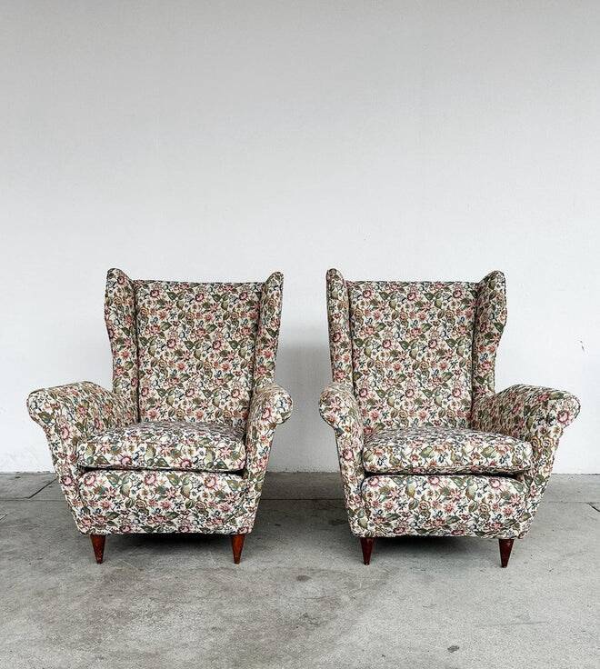 Pair of bergere armchairs