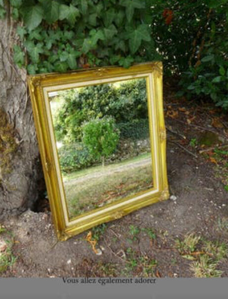 Golden mirror 67x57cm
