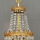Louis XV style chandelier. Gilded bronze, massive ancient crystal.