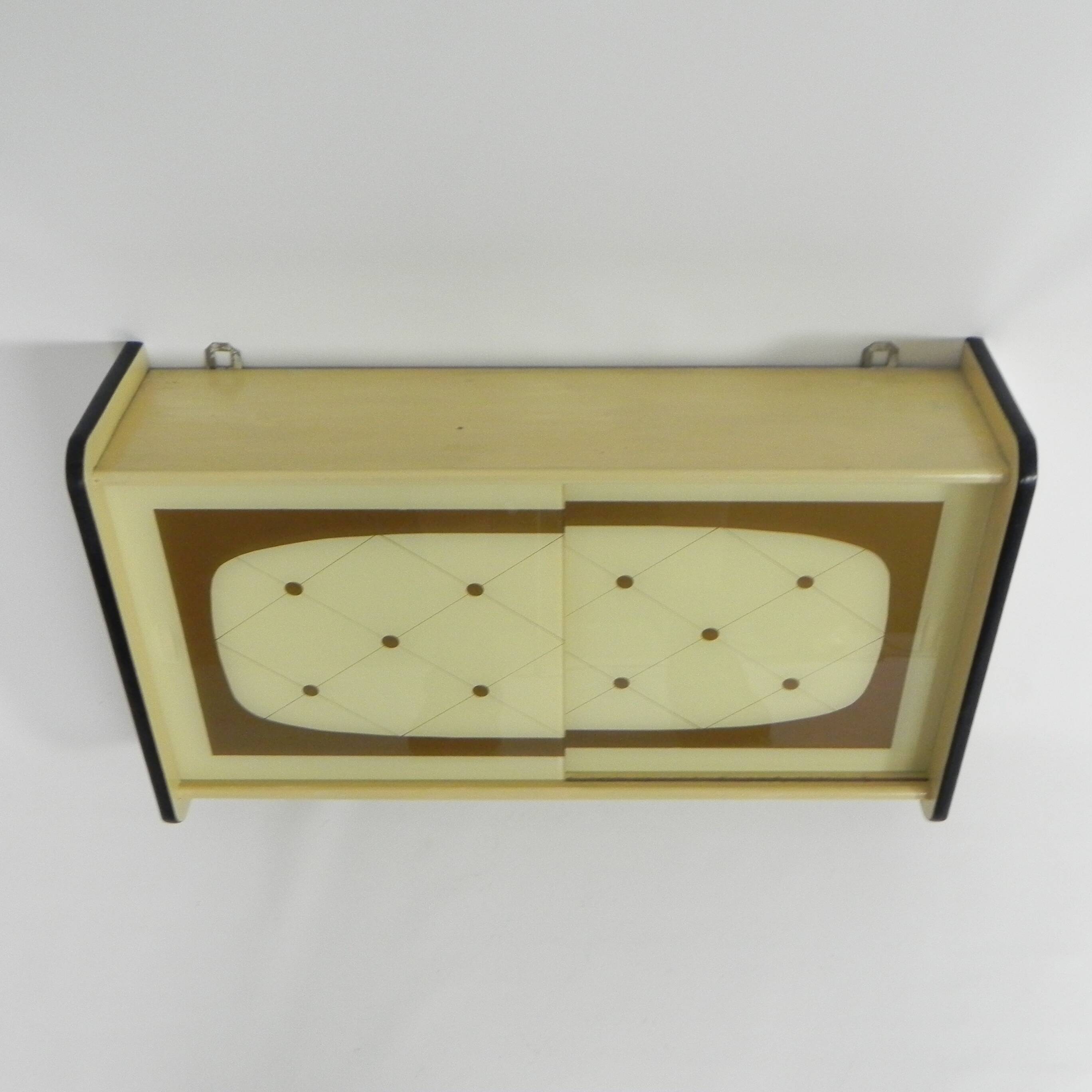 Wall cabinet with sliding glass doors, 1950s