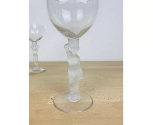 4 glasses of crystal wine Venus and Bacchus, Bayel