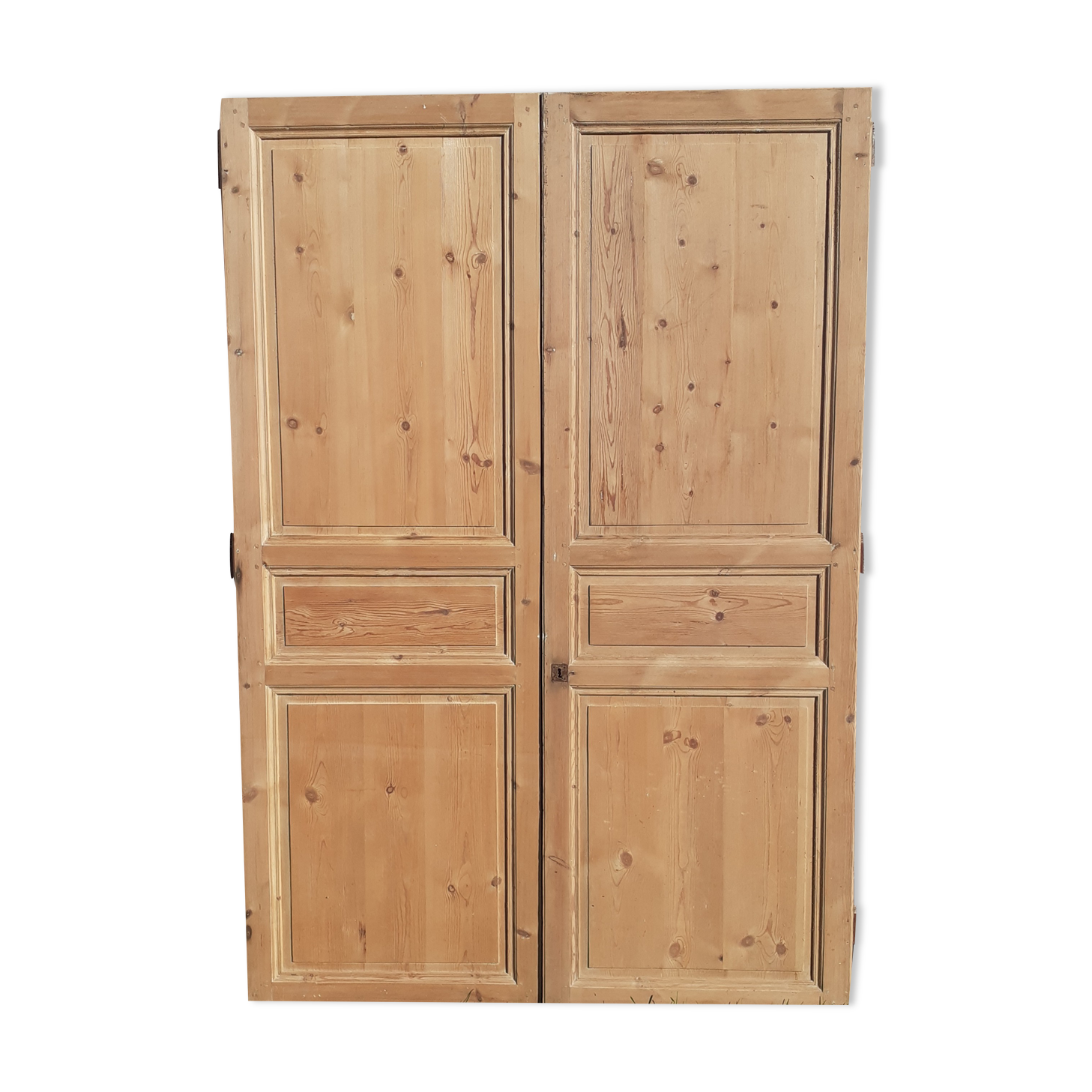 Paires de portes haussmanniens en pichepin bois brut