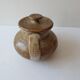 Small teapot in pyrite stoneware ceramic signed NC (Signature to be identified)