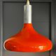 Space age orange 70s pendant light