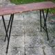 Workshop high table selette wooden top and metal tubes
