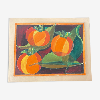 Gouache citrouilles Maïté Bournoud Schorp