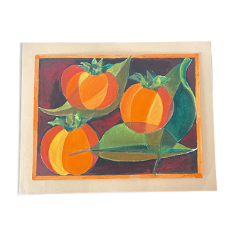 Gouache citrouilles Maïté Bournoud Schorp