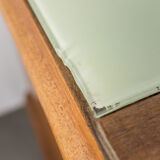 Heath wood buffet and 1950s vintage glass modern antiques