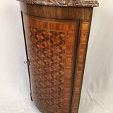 Fully inlaid neck cabinet, eighteenth-century marble top