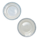 Lot de 2 assiettes anciennes en terre de fer – Manufacture de Longwy