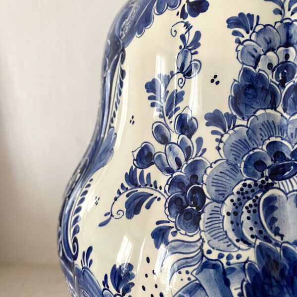 Grand vase Delft, vase hollandais  peint à la main 38 cm