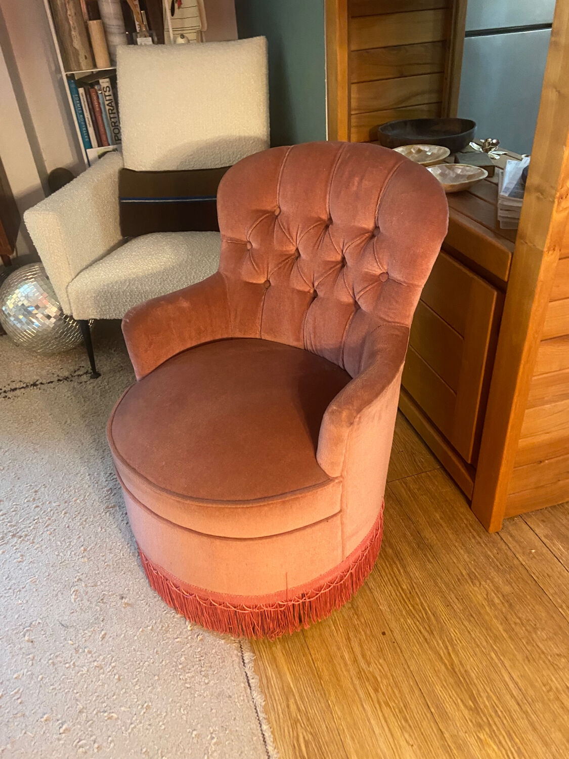 Vintage toad armchair