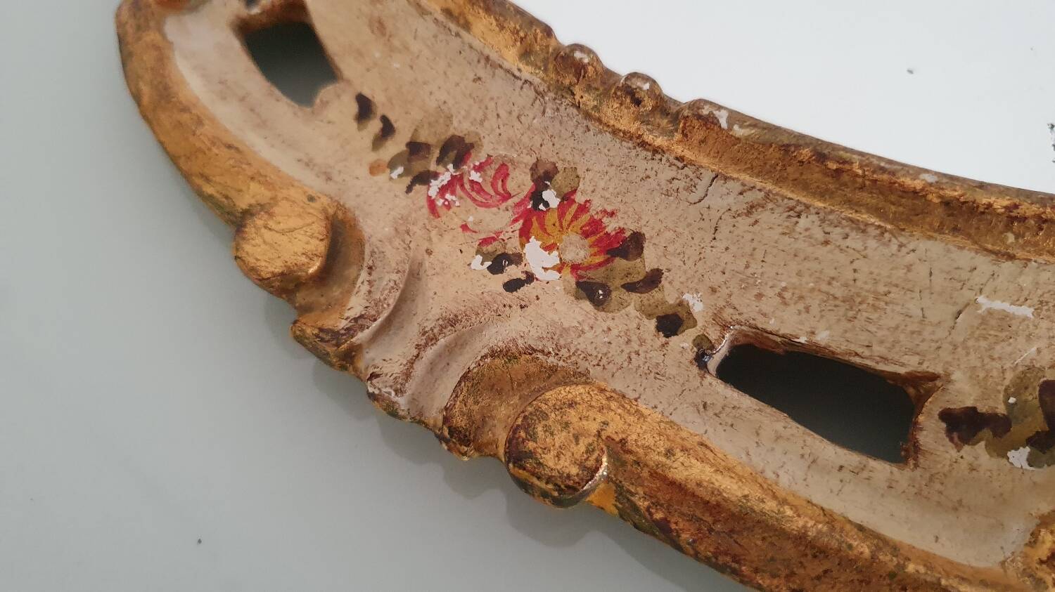 Miroir mercure en bois peint XIXème