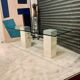 Dining table 1970/80 in travertine