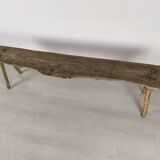 Rustic farm bench
