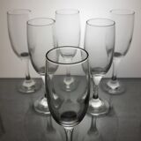 Set of 6 glass flutes