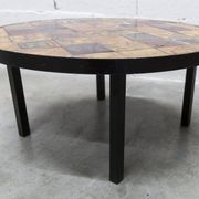 Table basse ronde céramique de Jean Gregorieff