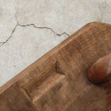 Vintage brutalist wooden stool 1