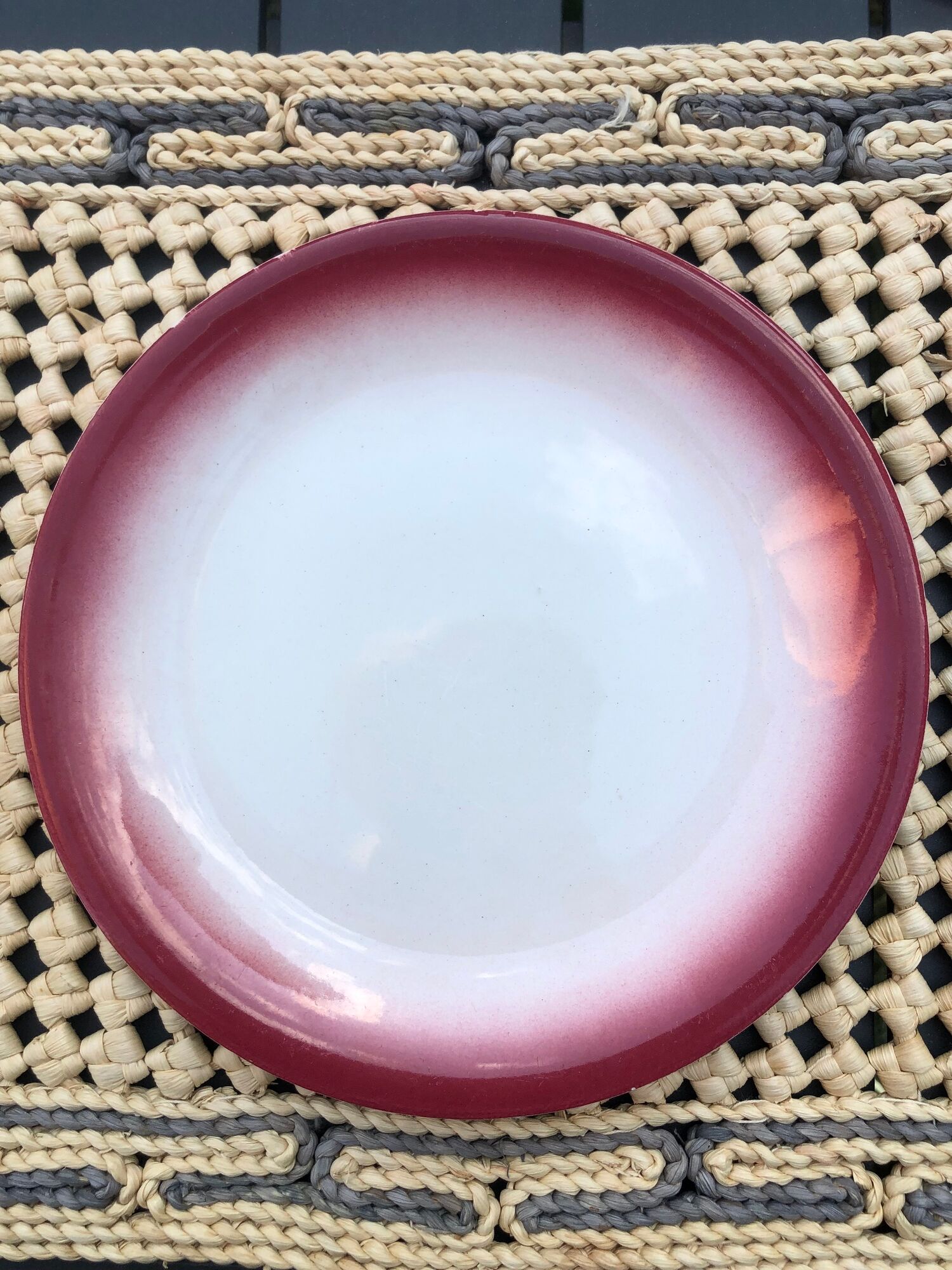 Set of 6 vintage desert plates Moulin des loups Orchies