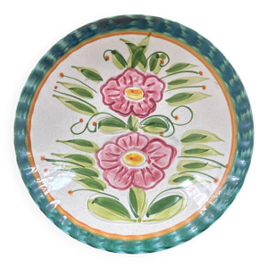 Plat italien décor floral