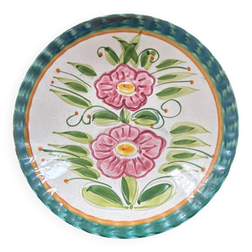 Plat italien décor floral