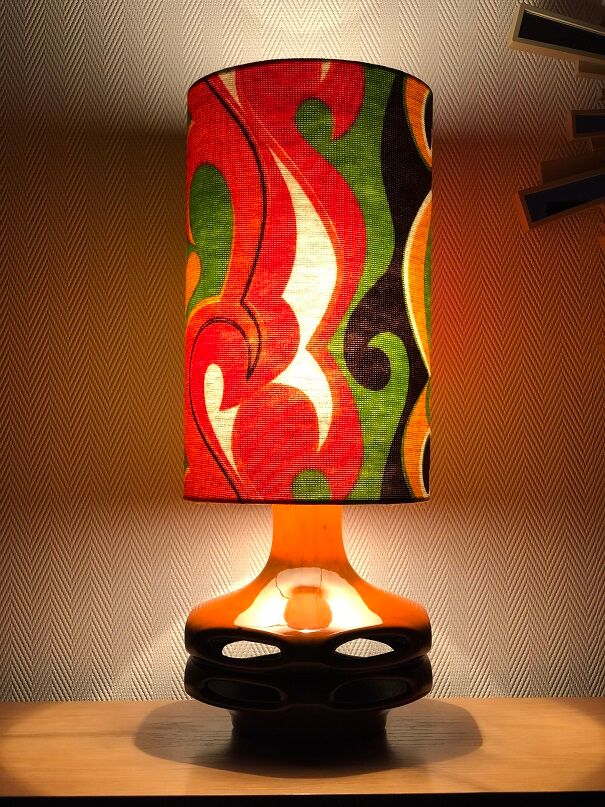 Lampe space age Devil céramique Stein - vintage Germany 70s