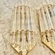 Venini wall lamps glass murano structure gold Italy 90s