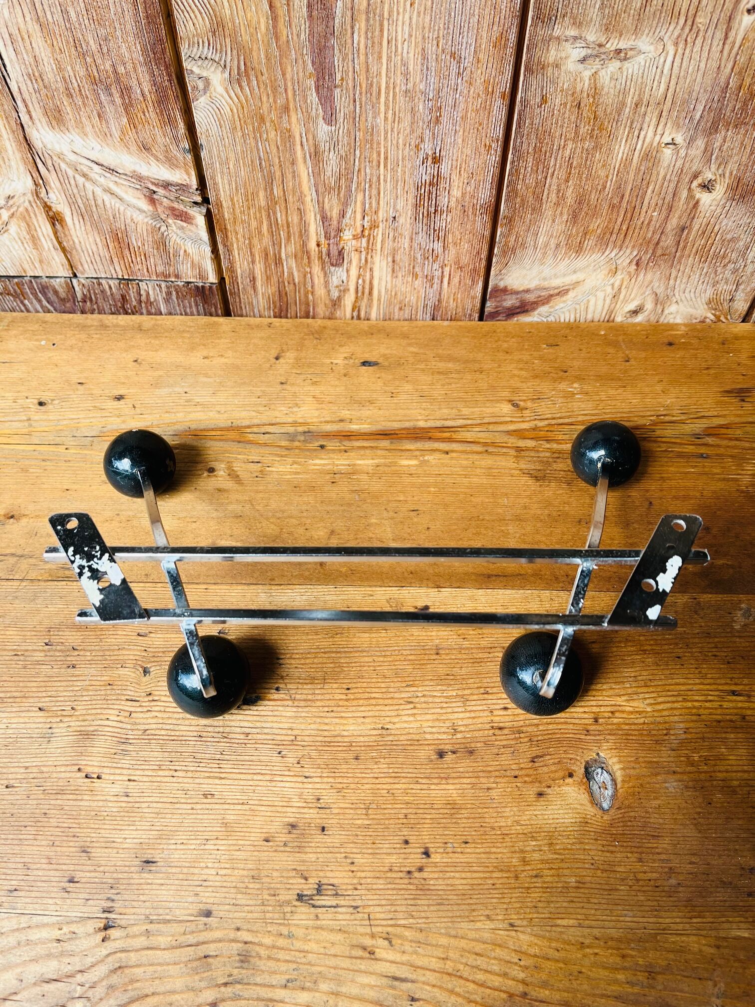 Vintage wall coat rack 4 hooks