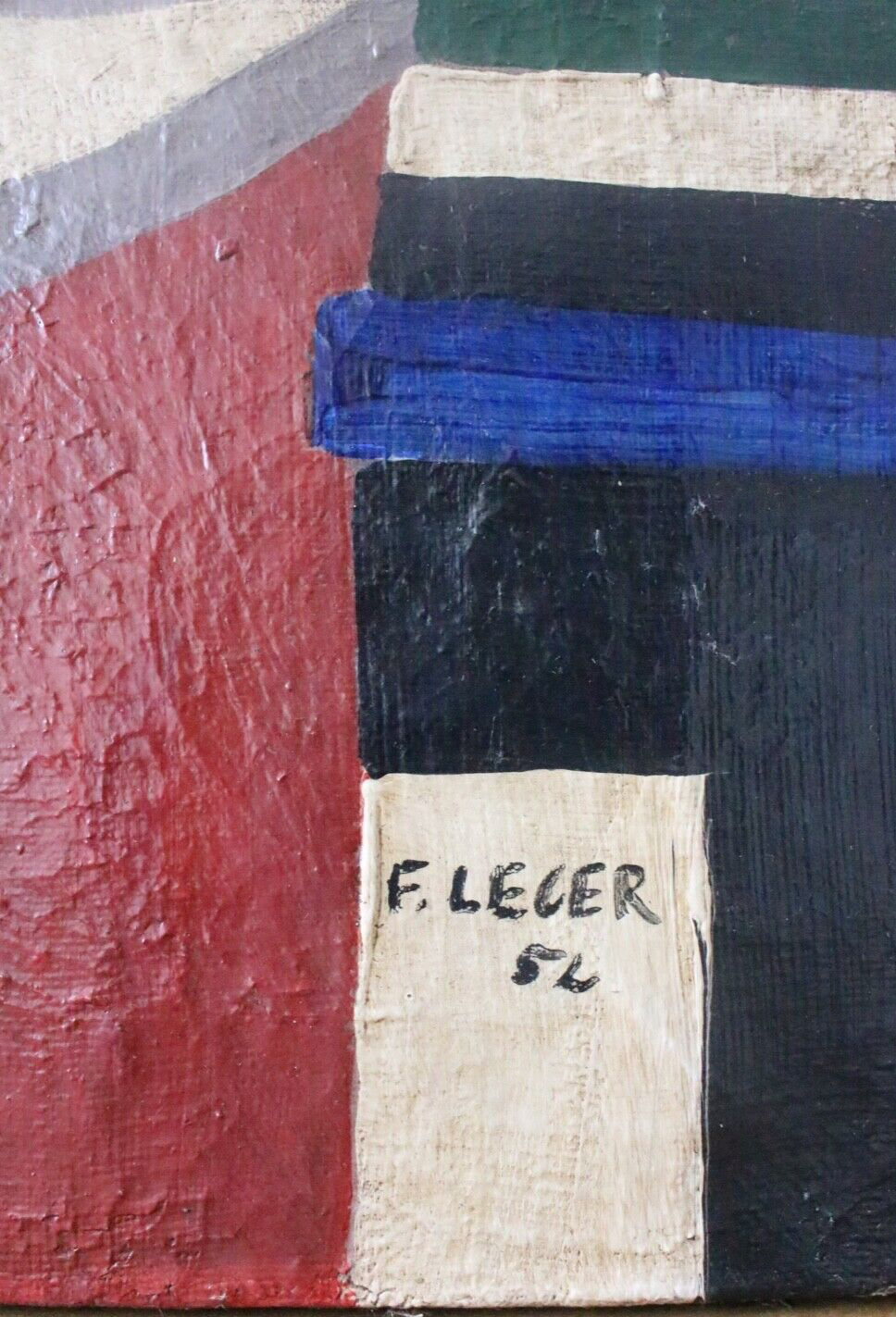 Tableau huile sur toile Fernand Léger cubistes peintre français vieux