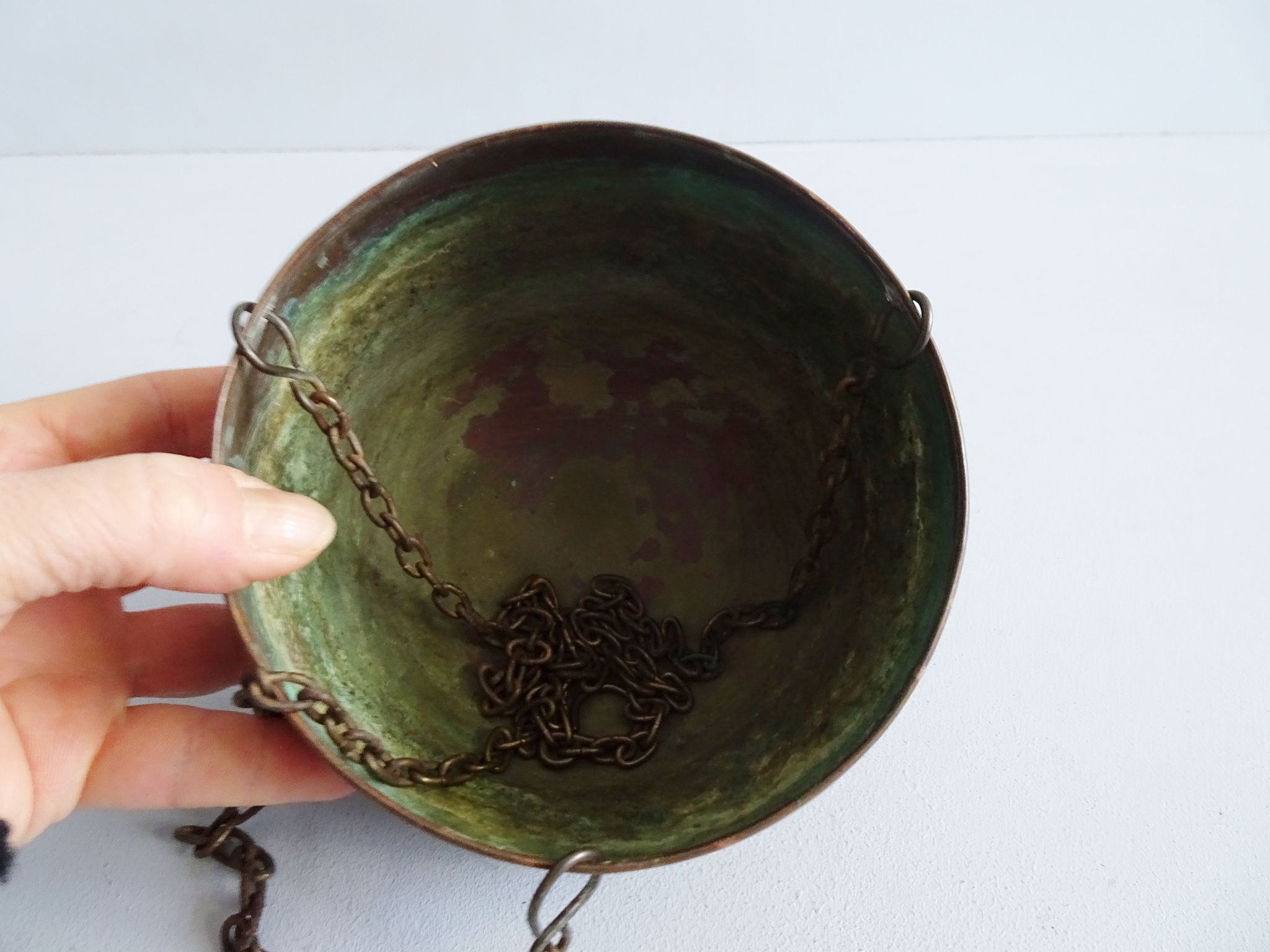 Balance ancienne en laiton et cuivre