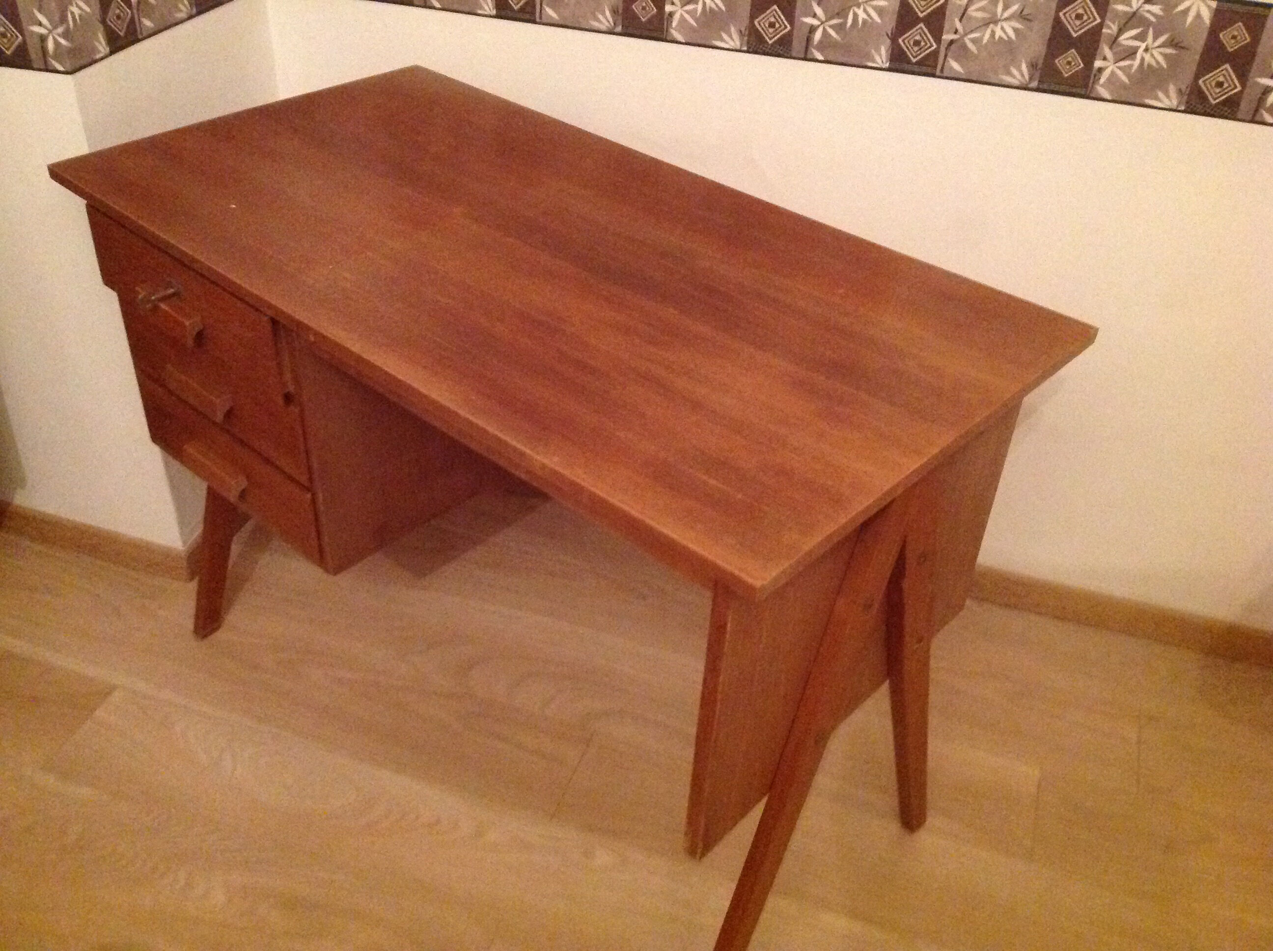 Vintage desk, feet compas