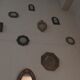 Ethnic brass mirrors.