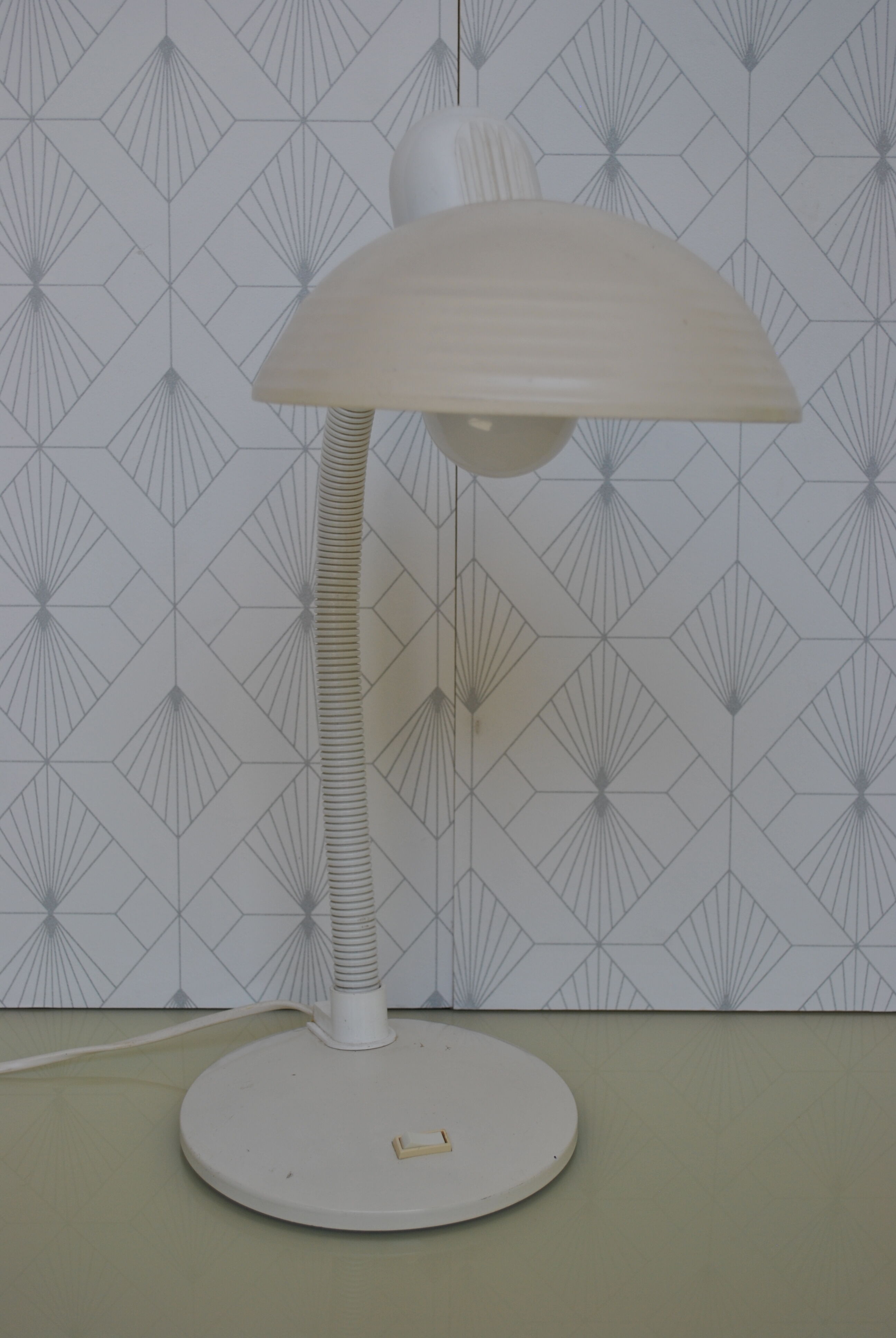 Vintage white Aluminor lamp