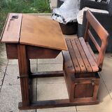 School desk with storage under the bench
