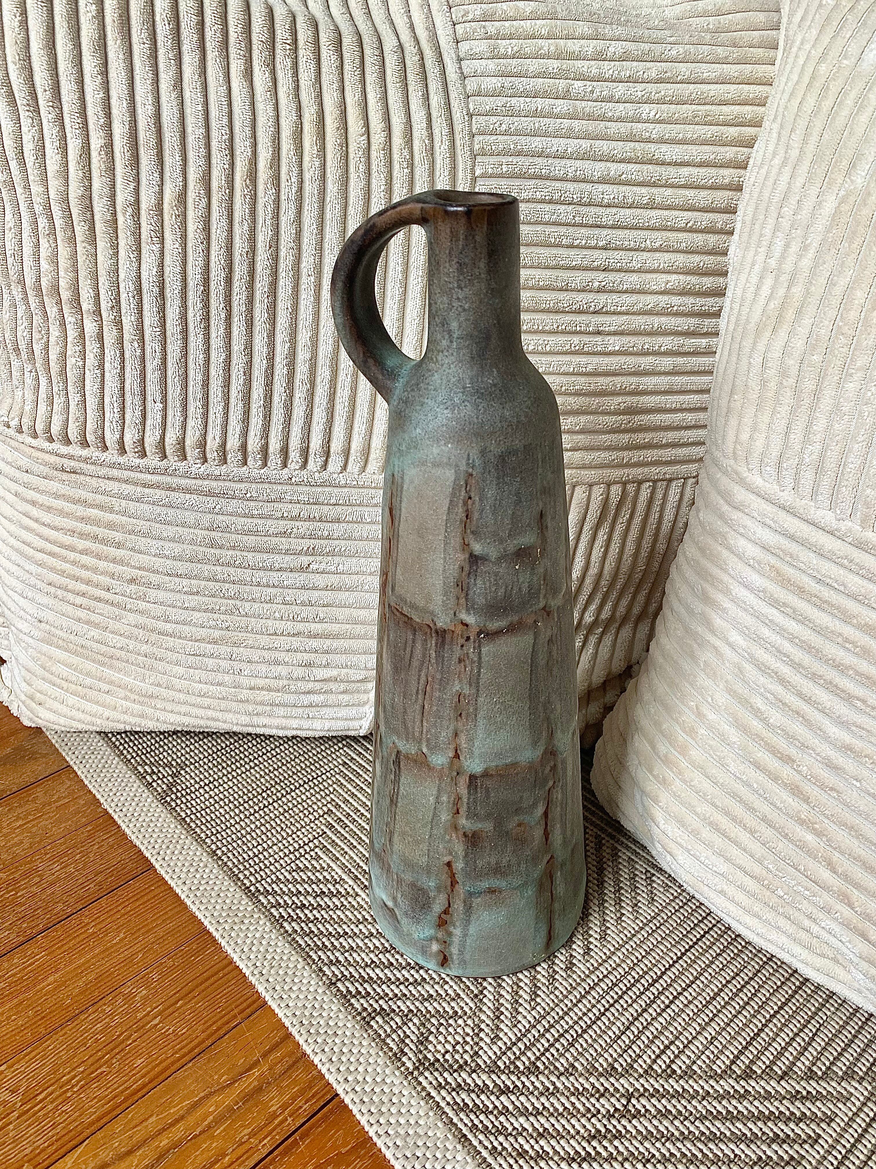 Grand vase en gres Eva Fritz Lindner Karlsruher Majolika