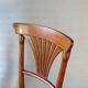 2 Thonet N°221 chairs, caned Art Nouveau bronze decor
