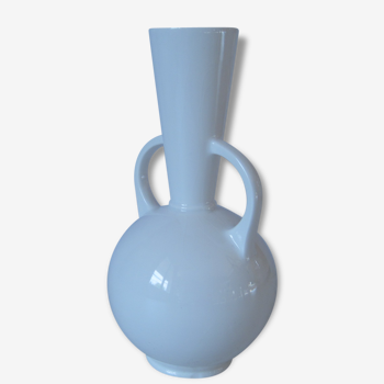 Vase Blanc en faïence émaillée Céramique Design Contemporain