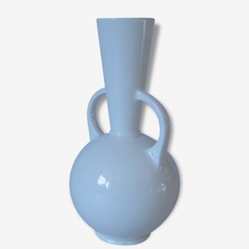 White glazed earthenware ceramics Design contemporary vase