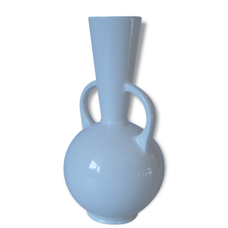 Vase Blanc en faïence émaillée Céramique Design Contemporain