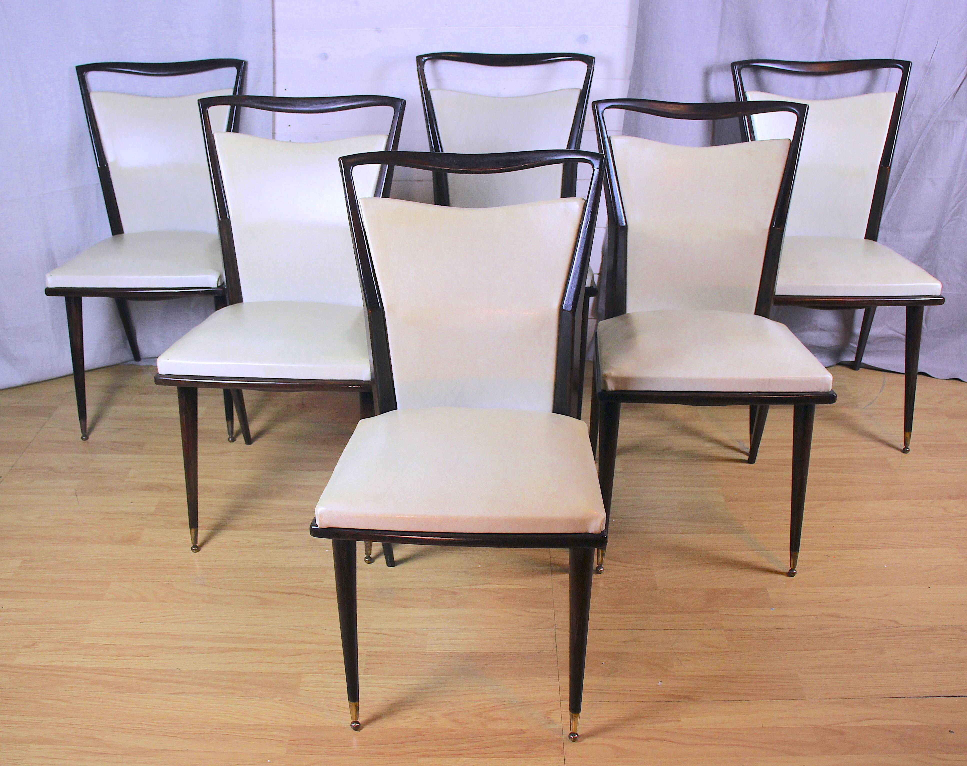 Six Mid-Century Chairs, France 1960