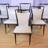 Six Mid-Century Chairs, France 1960