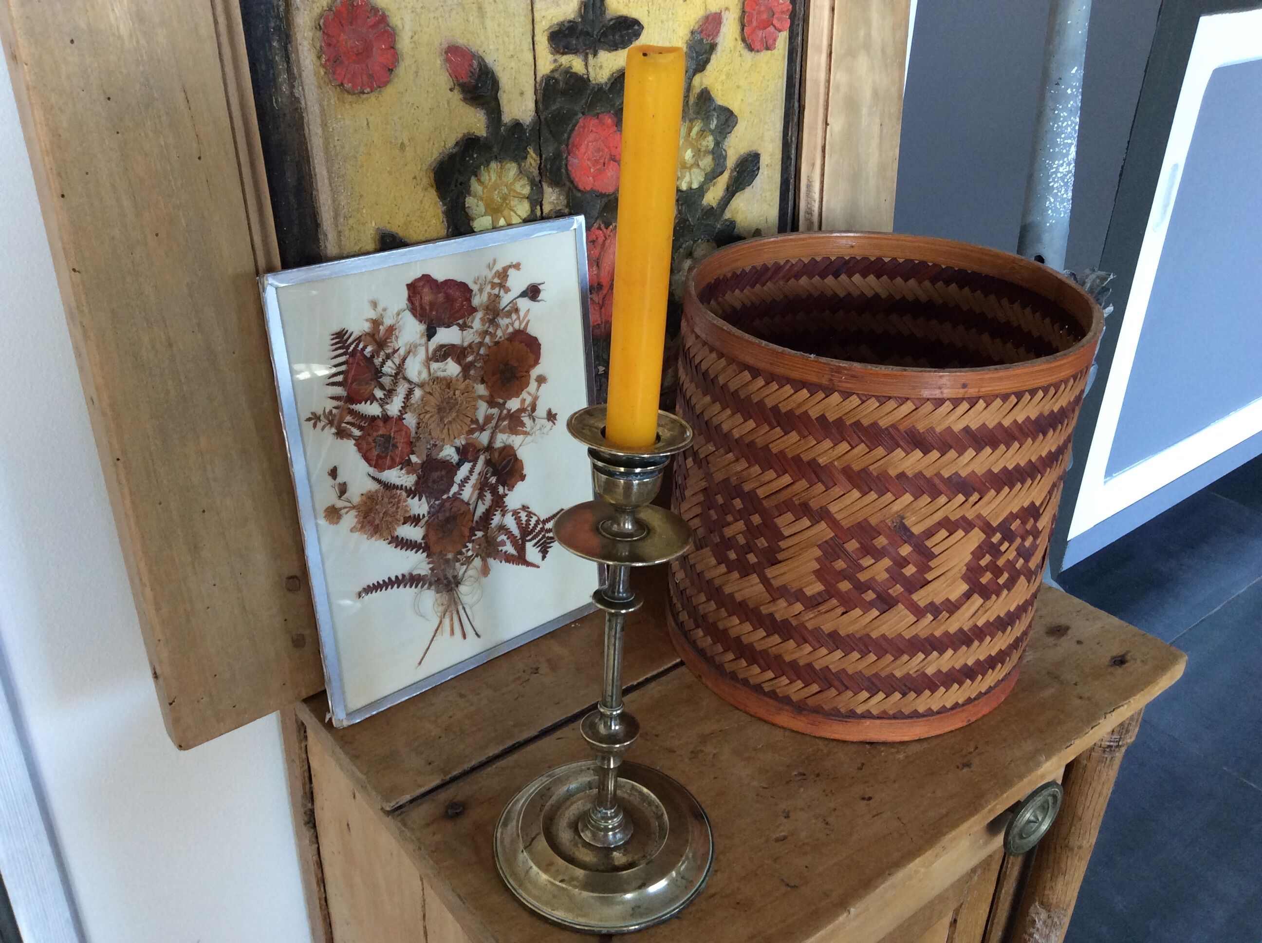 Copper candle holder