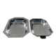 Plats rectangulaires en inox art déco