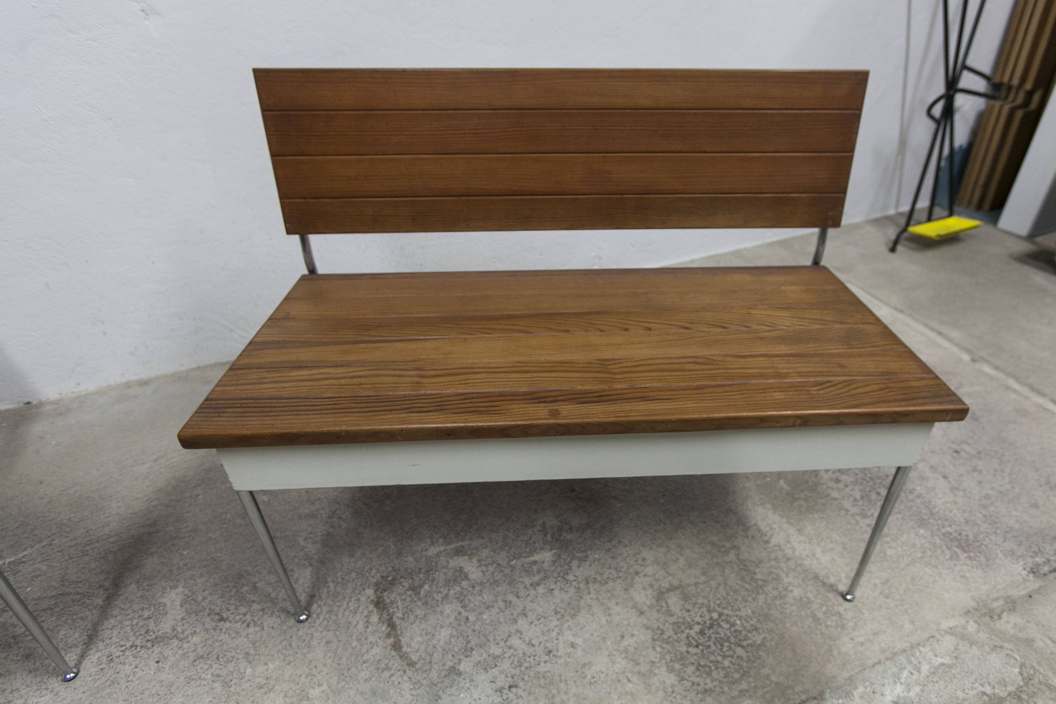 1970 wooden kitchen corner bench set