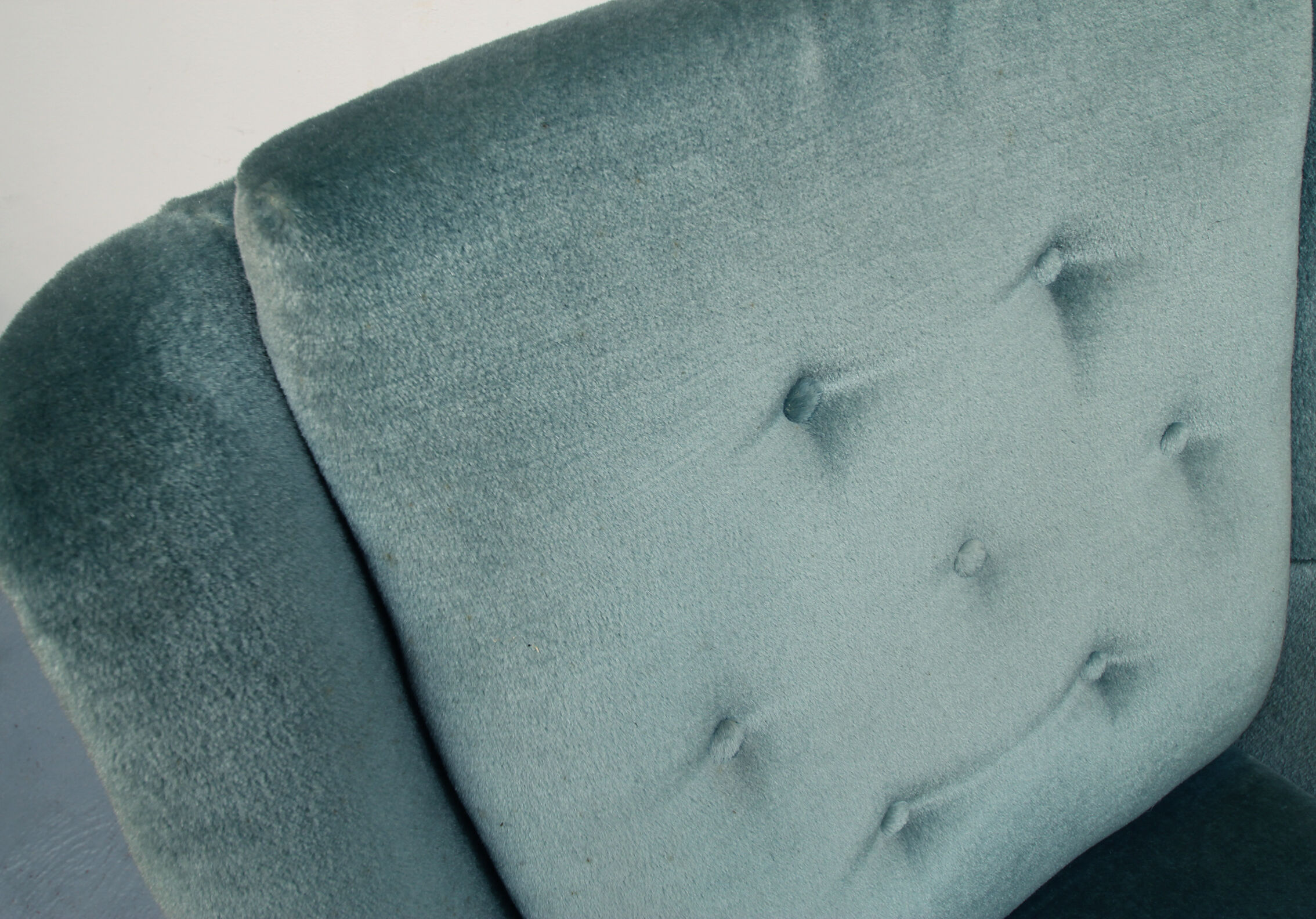 1950s clubchair in blue velour